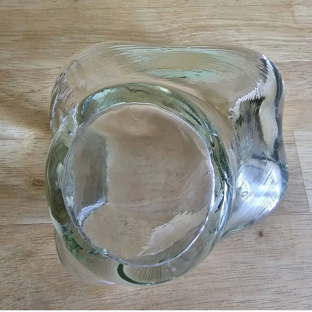 Midcentury‎ Handblown Glass Bowl Vintage Mint